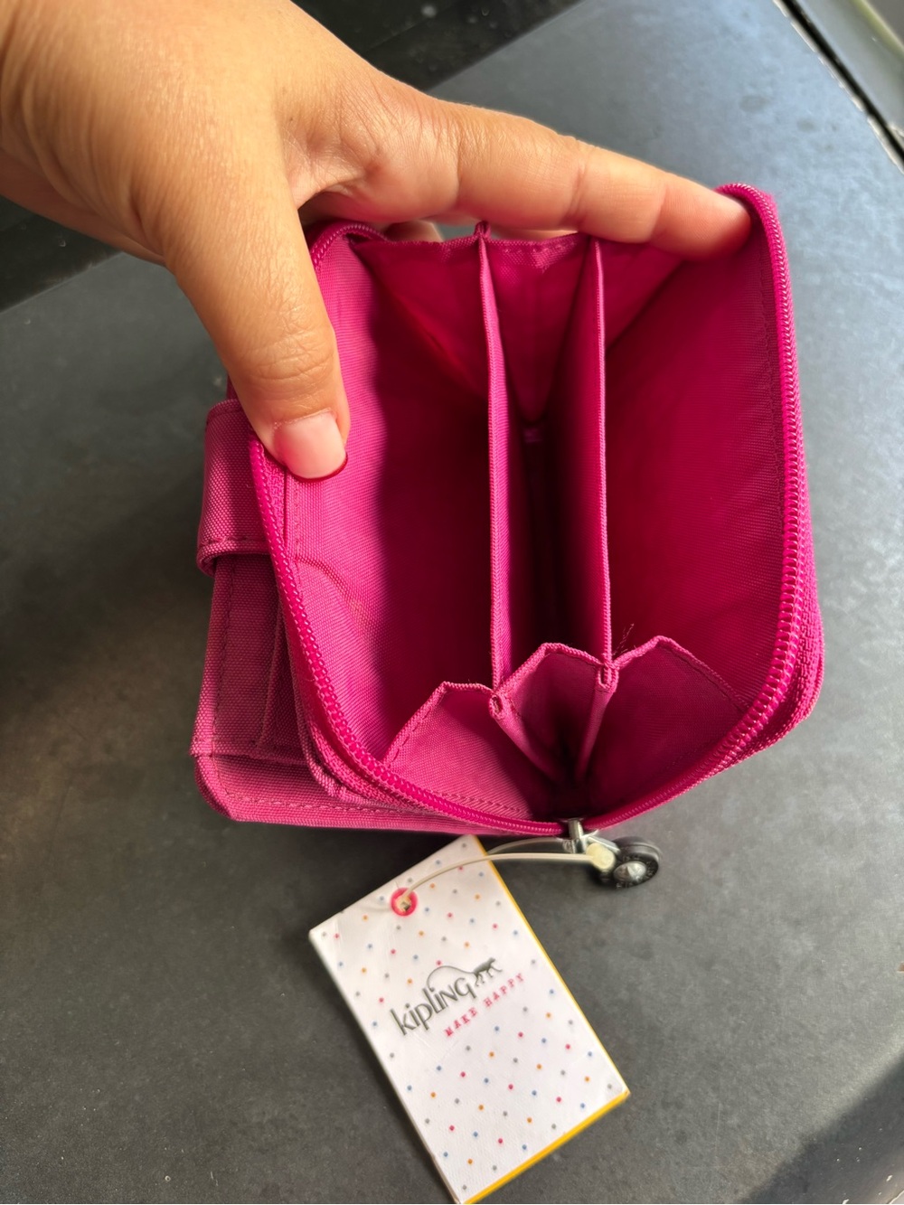 Kipling Very Berry Pink Wallet NWT | Multiple Card Slots - Picture 8 of 10